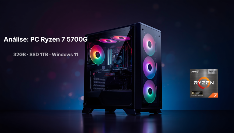 PC Ryzen 7 5700G com 32GB de RAM e SSD 1TB — análise honesta 2026